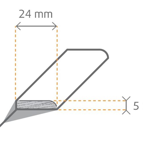 Plakplint 2080 5x24x240cm 40stuks